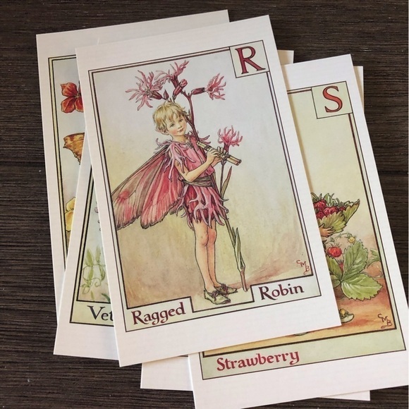Garden Flower Fairies by: Cicely Mary Barker postcard set #12 - Picture 1 of 7